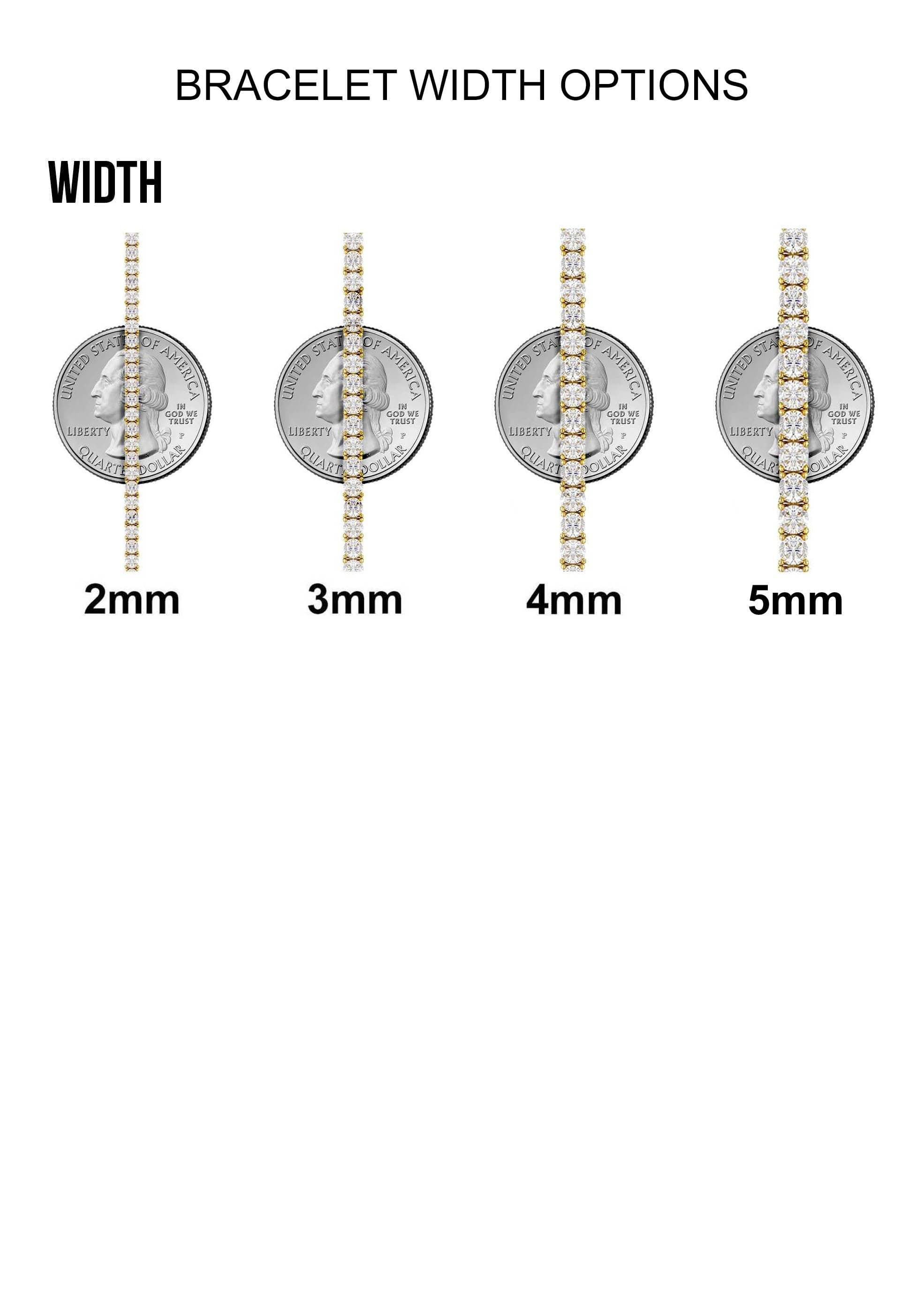 Womens Diamond Gold Tennis Bracelet - Image 5