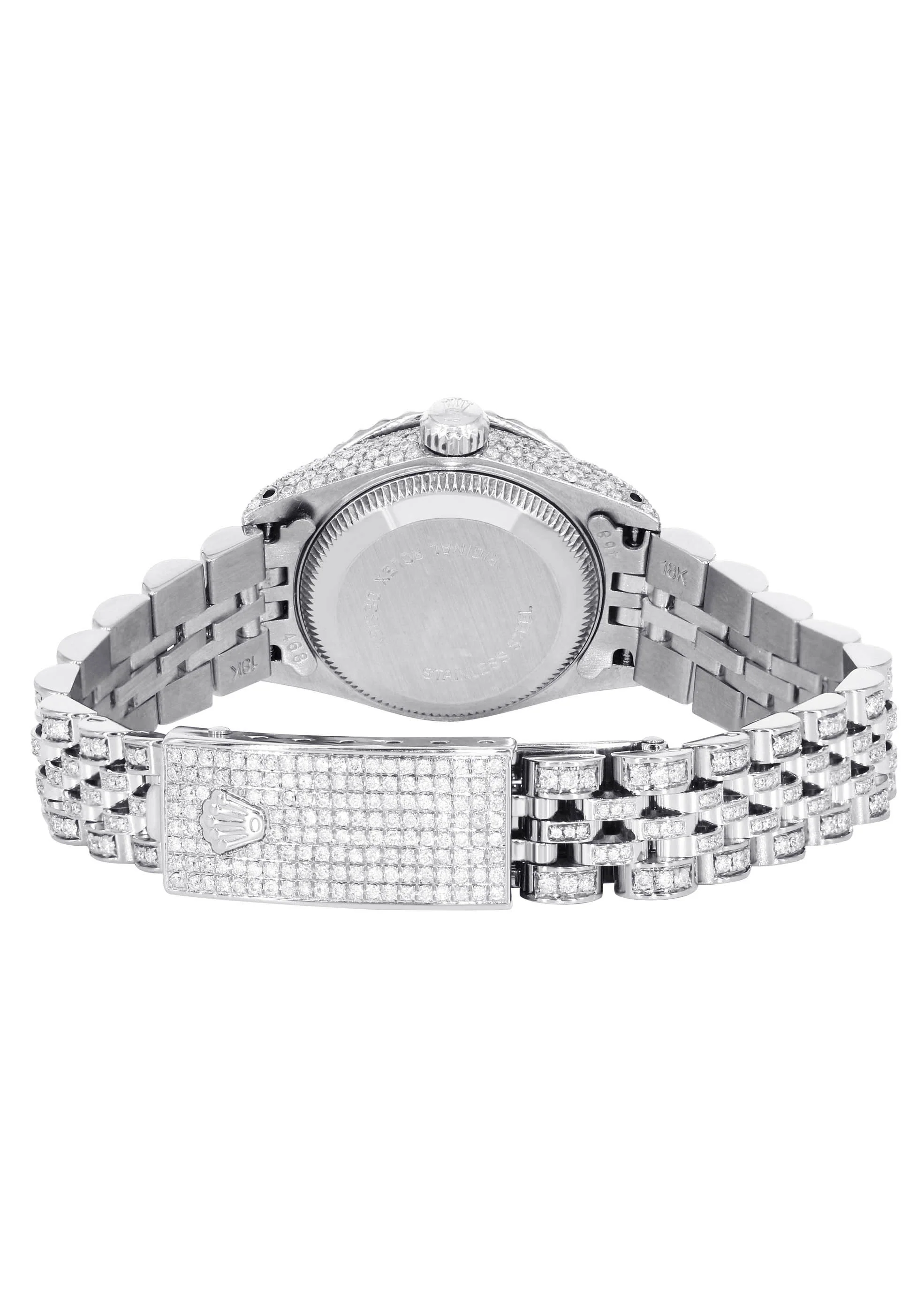 Womens Diamond Stainless Steel Rolex Watch | 26Mm | Diamond Roman Numeral Dial | Jubilee Band - Image 5