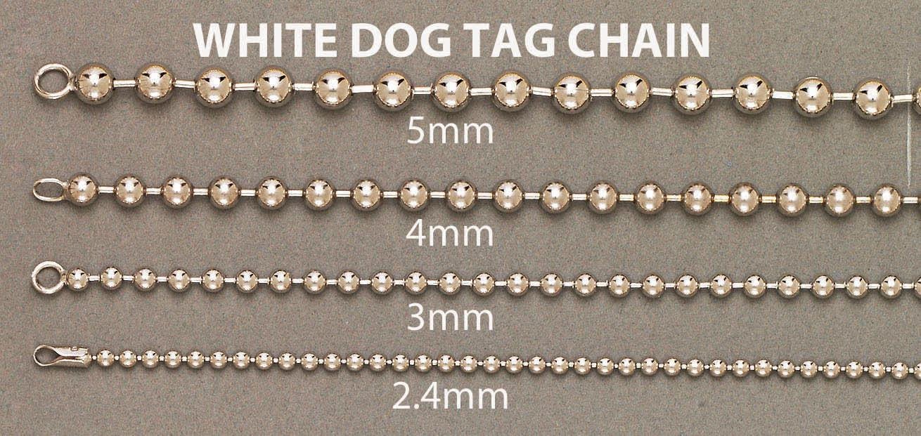 Womens Dog Tag Bracelet 10K/14K White Gold - Image 4