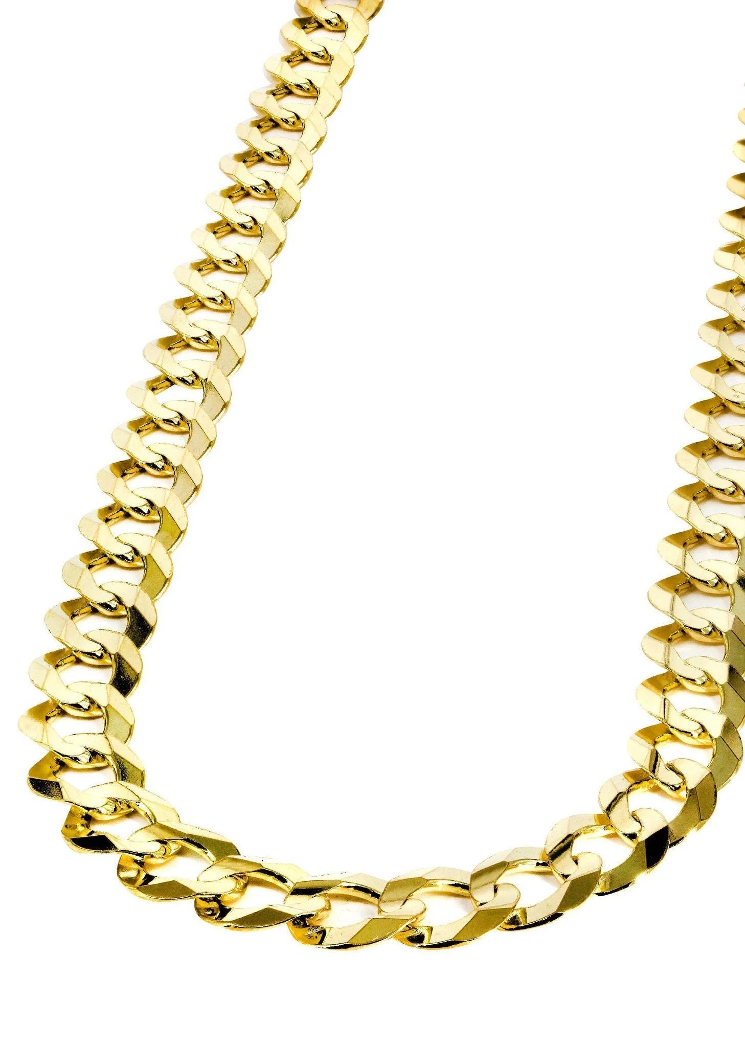 Womens Gold Chain - Solid Cuban Link 10K/14K Gold