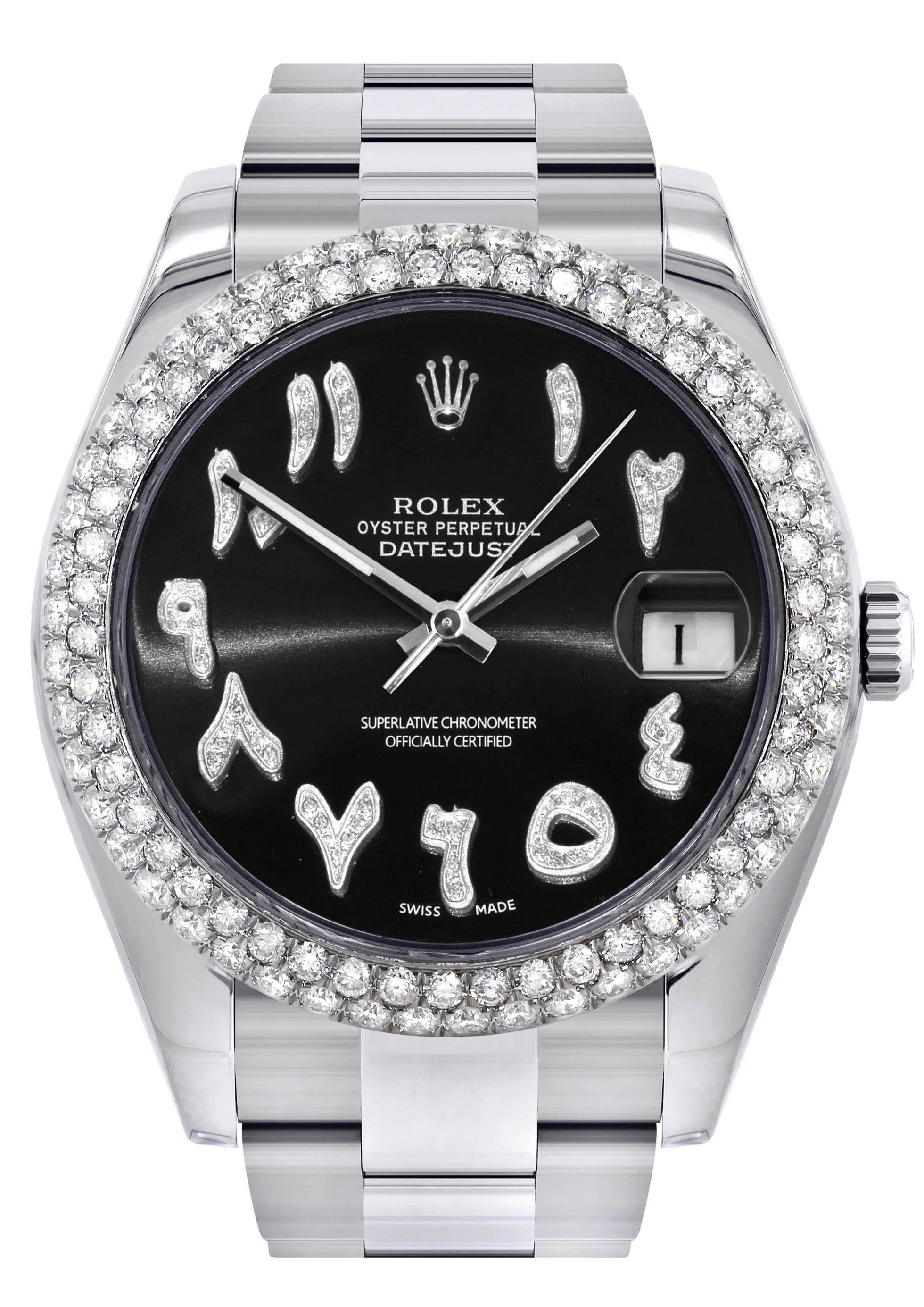 Womens Rolex Datejust II Watch | 41 MM | Black Arabic Dial | Two Row | Oyster Band