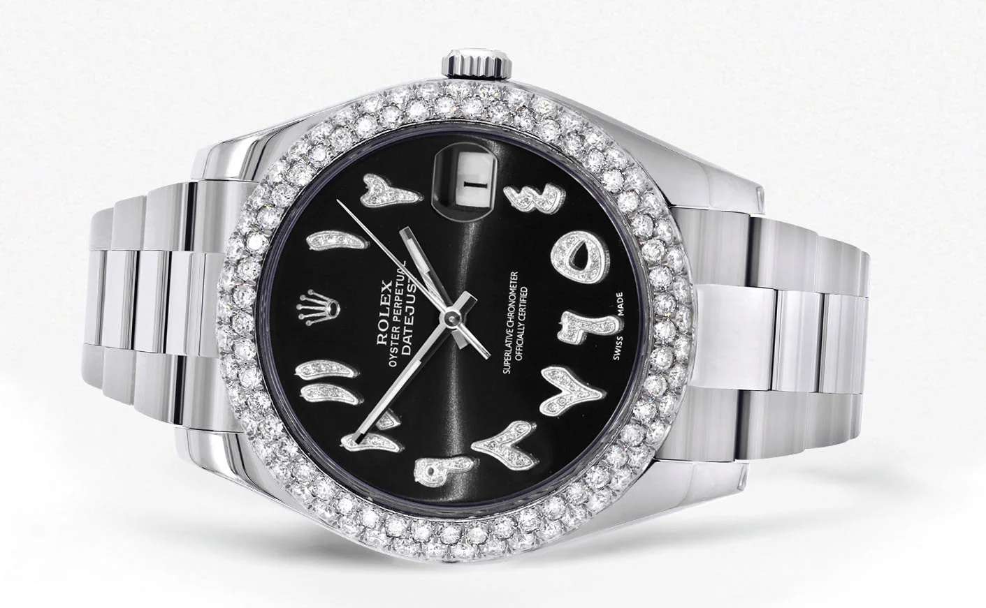 Womens Rolex Datejust II Watch | 41 MM | Black Arabic Dial | Two Row | Oyster Band - Image 2