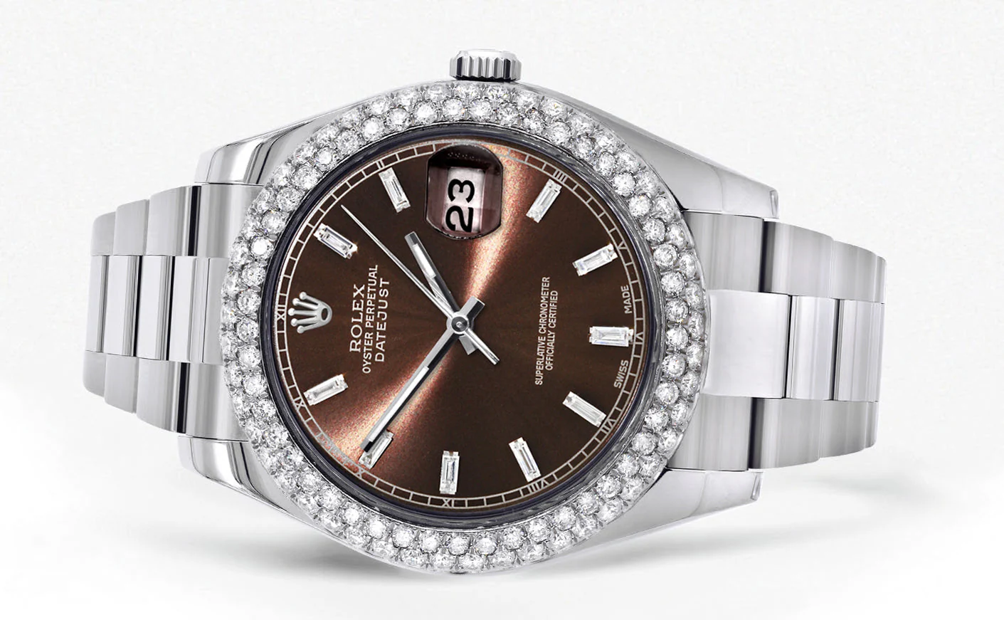 Womens Rolex Datejust II Watch | 41 MM | Brown Dial | Two Row | Oyster Band - Image 2