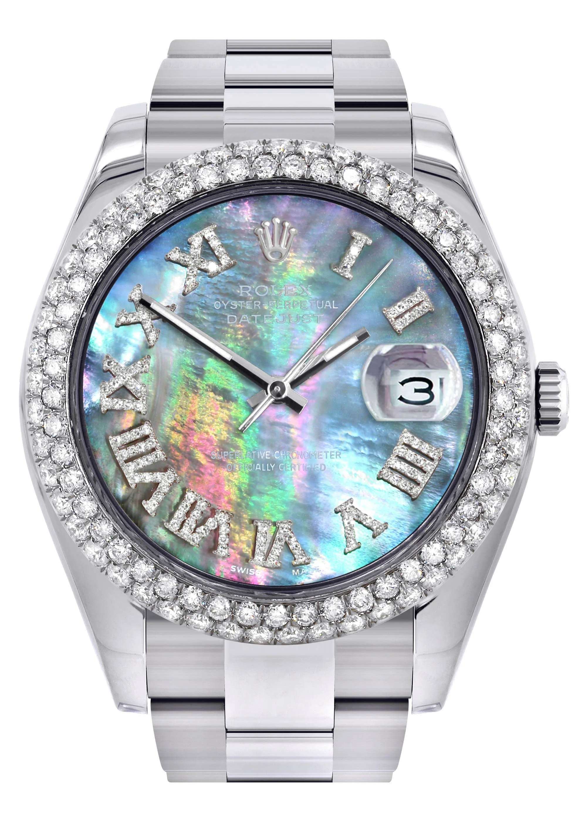 Womens Rolex Datejust II Watch | 41 MM | Dark Mother of Pearl Dial | Two Row | Oyster Band