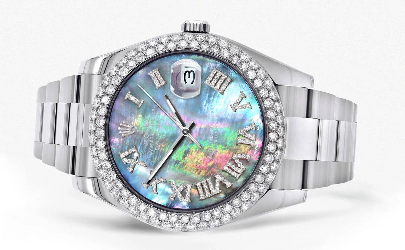 Womens Rolex Datejust II Watch | 41 MM | Dark Mother of Pearl Dial | Two Row | Oyster Band - Image 2