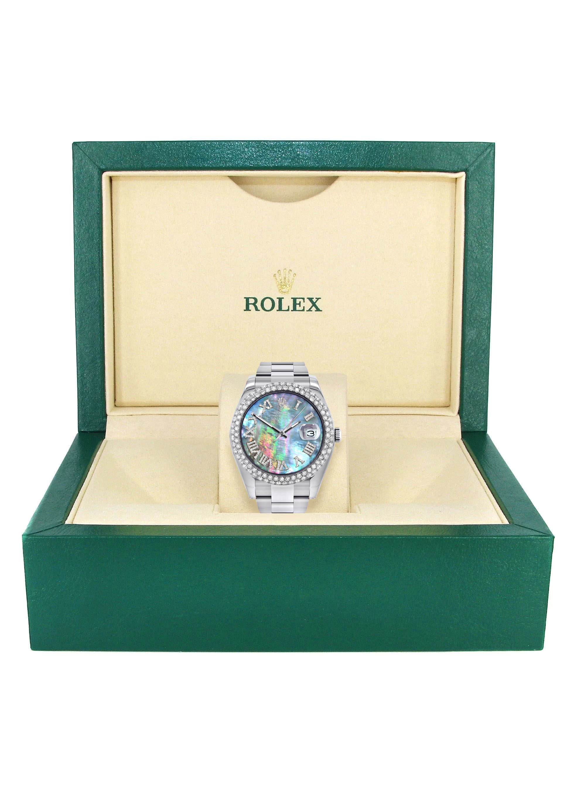 Womens Rolex Datejust II Watch | 41 MM | Dark Mother of Pearl Dial | Two Row | Oyster Band - Image 3