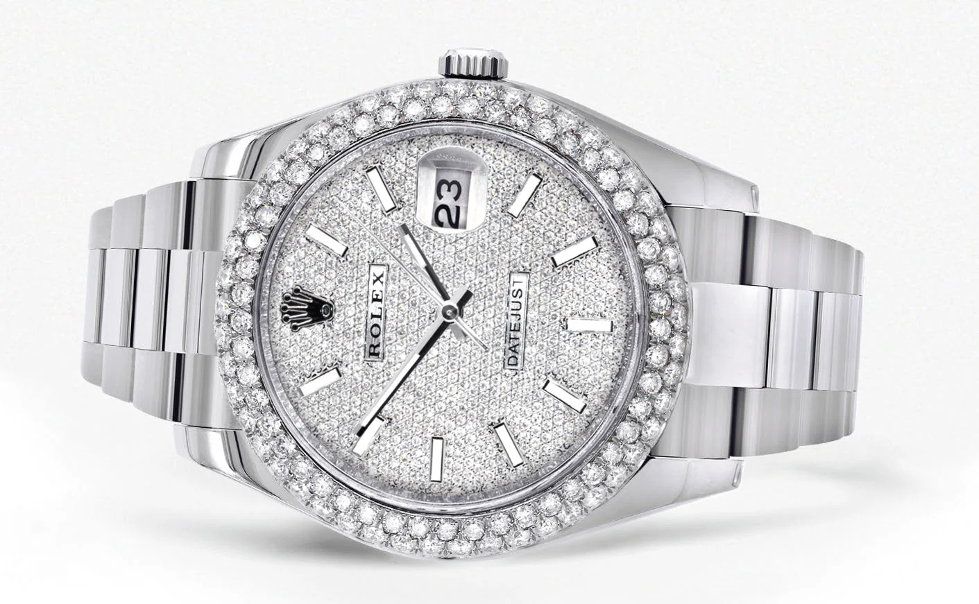 Womens Rolex Datejust II Watch | 41 MM | Diamond Dial | Two Row | Oyster Band - Image 2