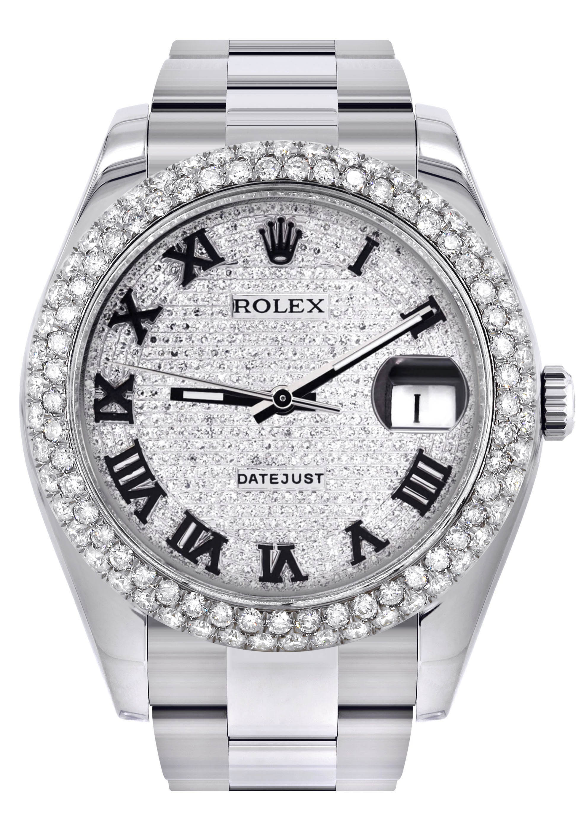 Womens Rolex Datejust II Watch | 41 MM | Diamond Roman Numeral Dial | Two Row | Oyster Band