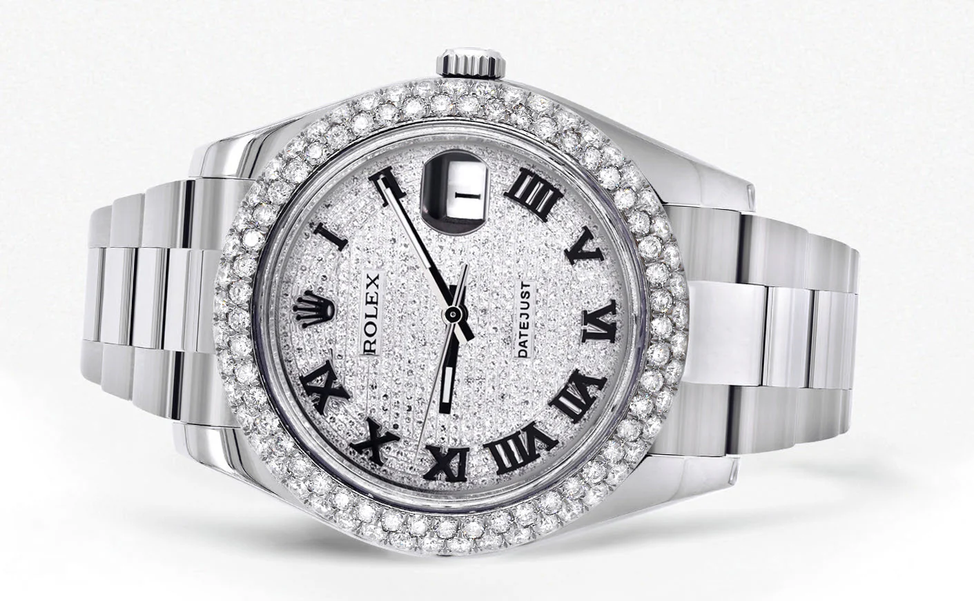 Womens Rolex Datejust II Watch | 41 MM | Diamond Roman Numeral Dial | Two Row | Oyster Band - Image 2