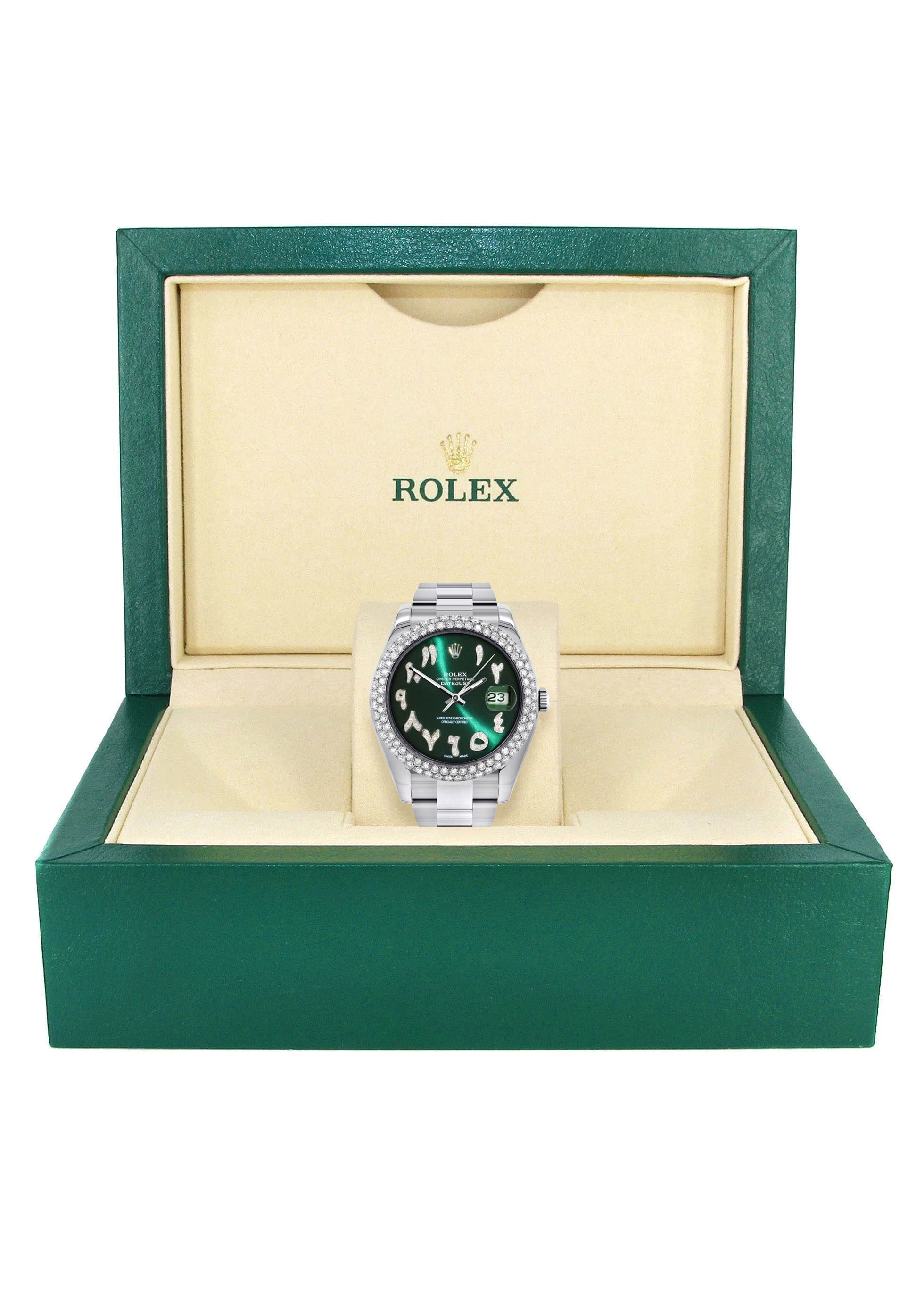 Womens Rolex Datejust II Watch | 41 MM | Green Arabic Numeral Dial | Two Row | Oyster Band - Image 5