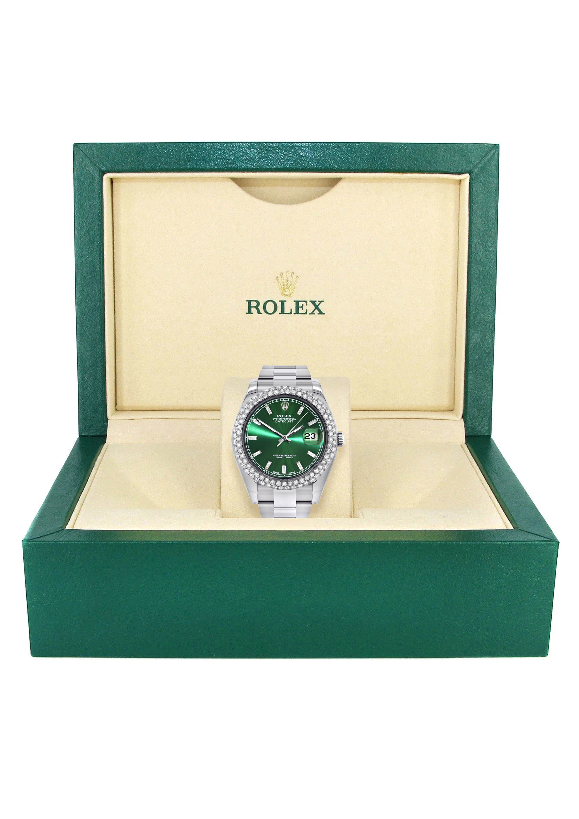 Womens Rolex Datejust II Watch | 41 MM | Green Dial | Two Row | Oyster Band - Image 5