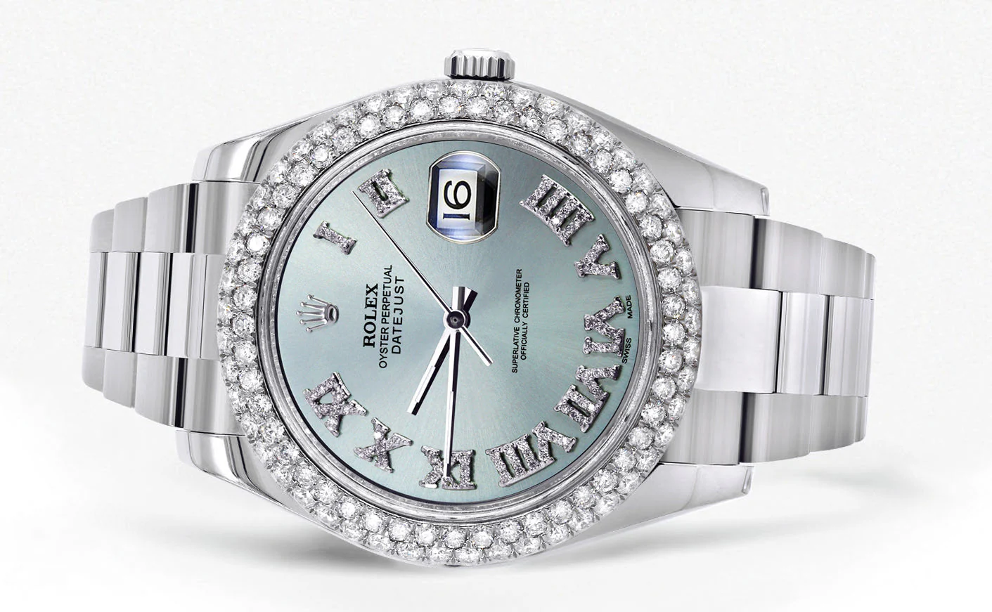 Womens Rolex Datejust II Watch | 41 MM | Turquoise Roman Numeral Dial | Two Row | Oyster Band - Image 2
