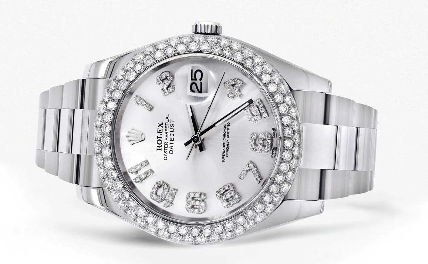 Womens Rolex Datejust II Watch | 41 MM | White Diamond Dial | Two Row | Oyster Band - Image 2
