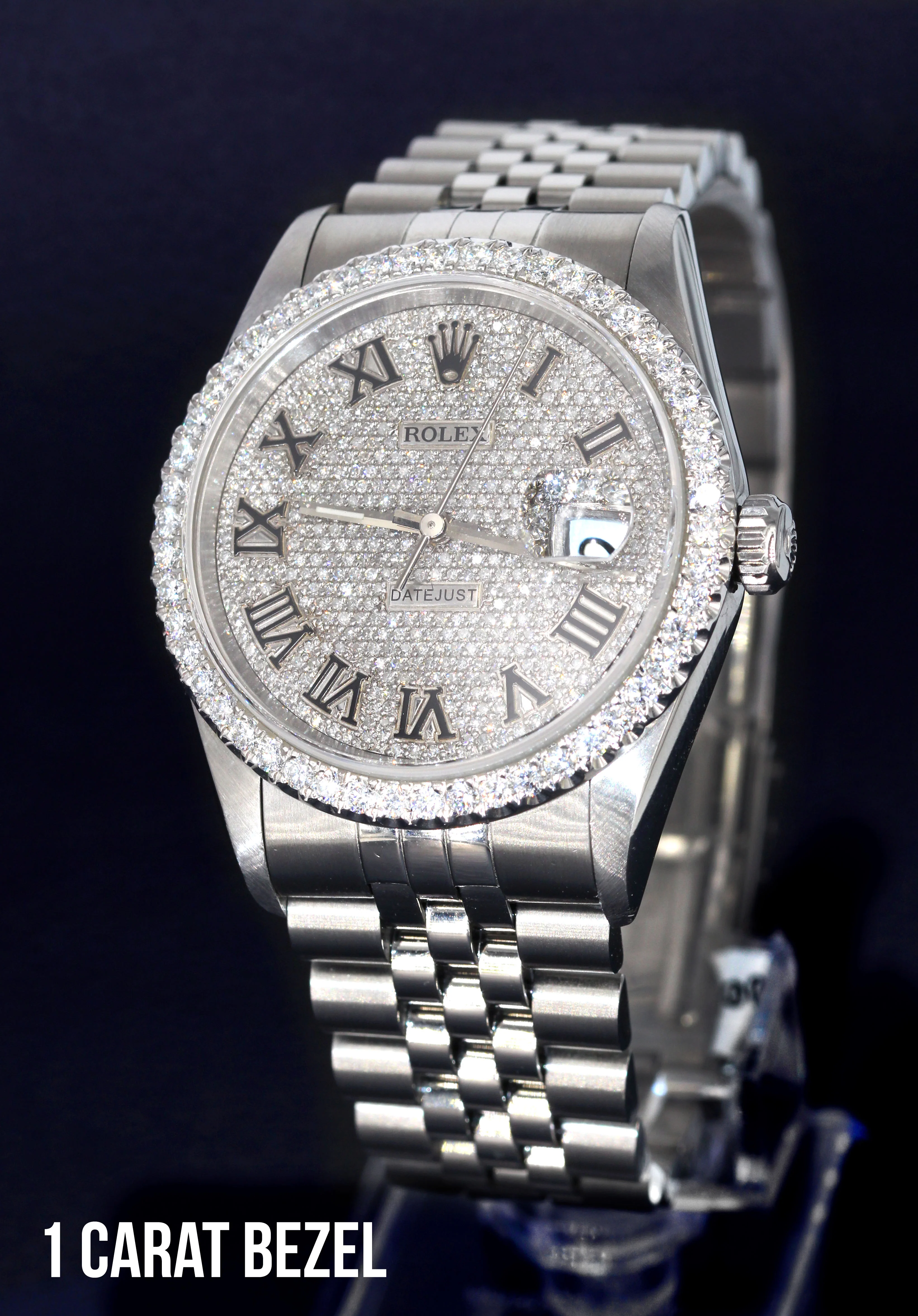 Womens Rolex Datejust Watch 16200 | 36MM | Full Diamond Roman Dial | Jubilee Band - Image 4