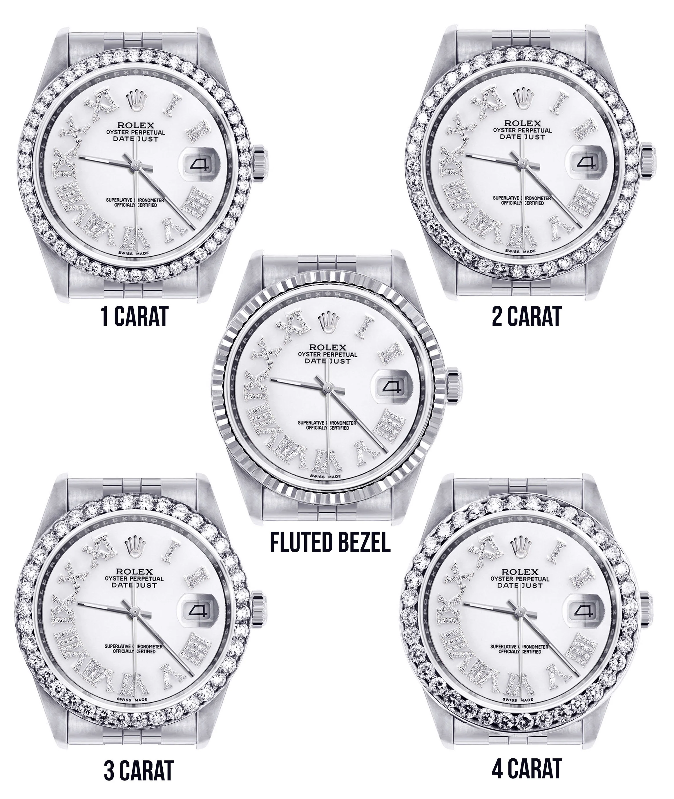 Womens Rolex Datejust Watch 16200 | 36Mm | White Roman Numeral Dial | Jubilee Band - Image 3
