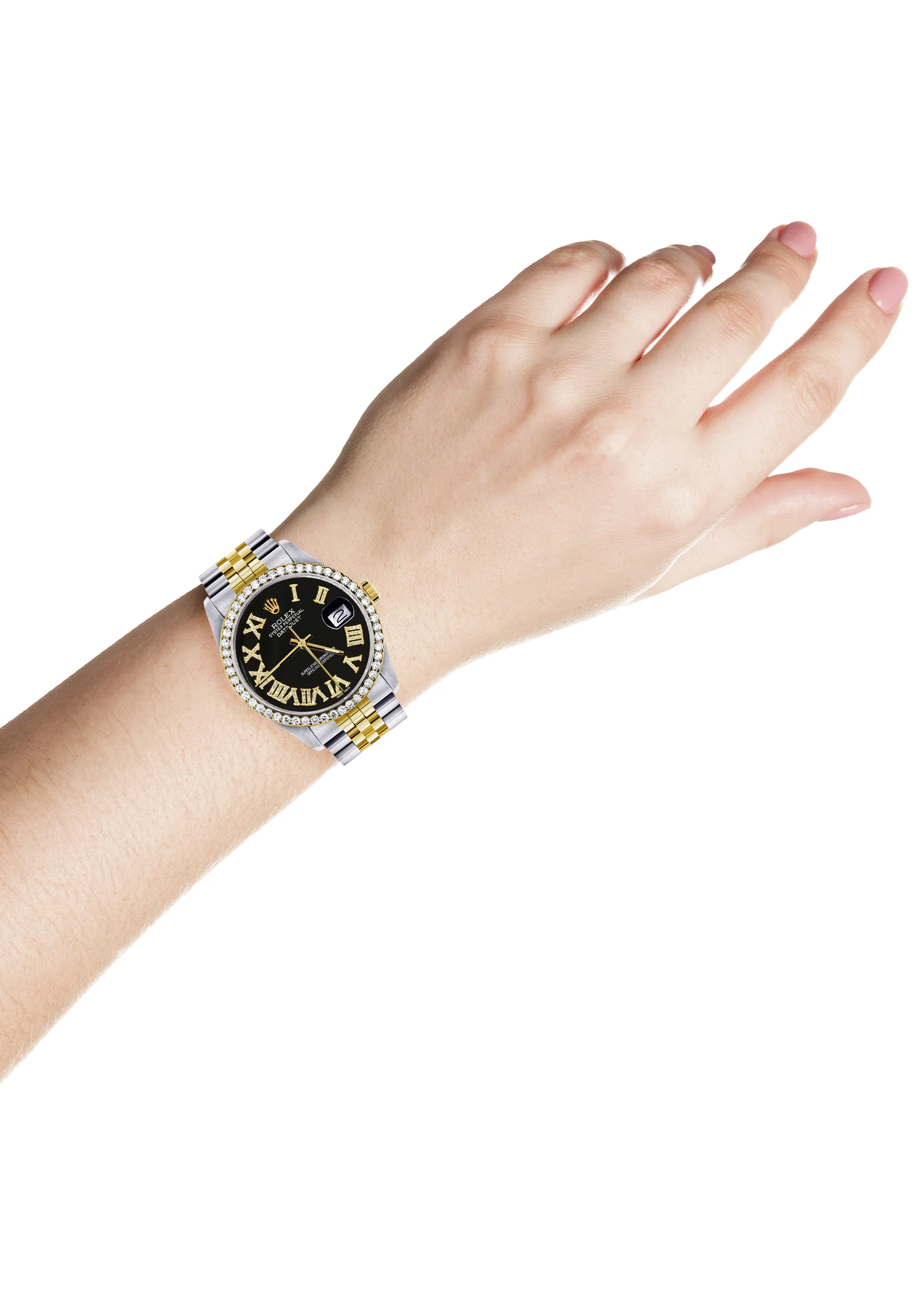 Womens Rolex Datejust Watch 16233 | 36Mm | Black Roman Dial | Jubilee Band - Image 4