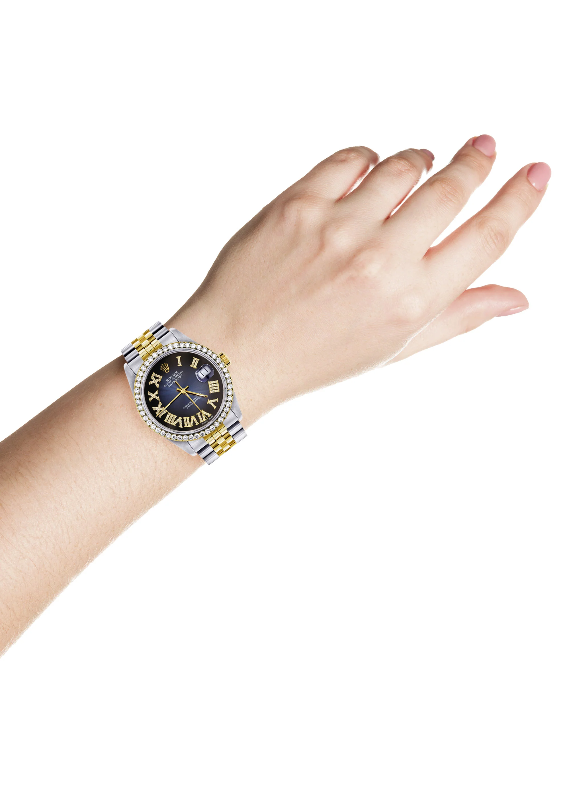 Womens Rolex Datejust Watch 16233 | 36Mm | Blue Black Roman Dial | Jubilee Band - Image 4