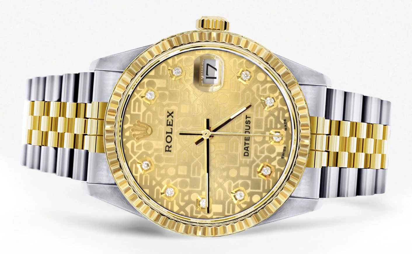 Womens Rolex Datejust Watch 16233 Two Tone | 36Mm | Gold Texture Dial | Fluted Bezel | Jubilee Band - Image 2
