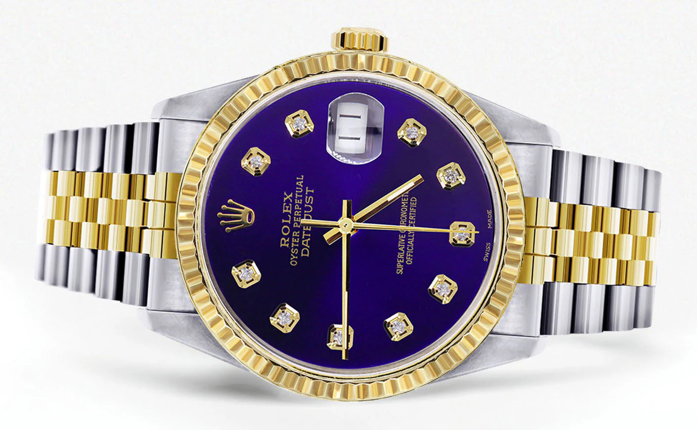 Womens Rolex Datejust Watch 16233 Two Tone | 36Mm | Violet Dial | Fluted Bezel | Jubilee Band - Image 2