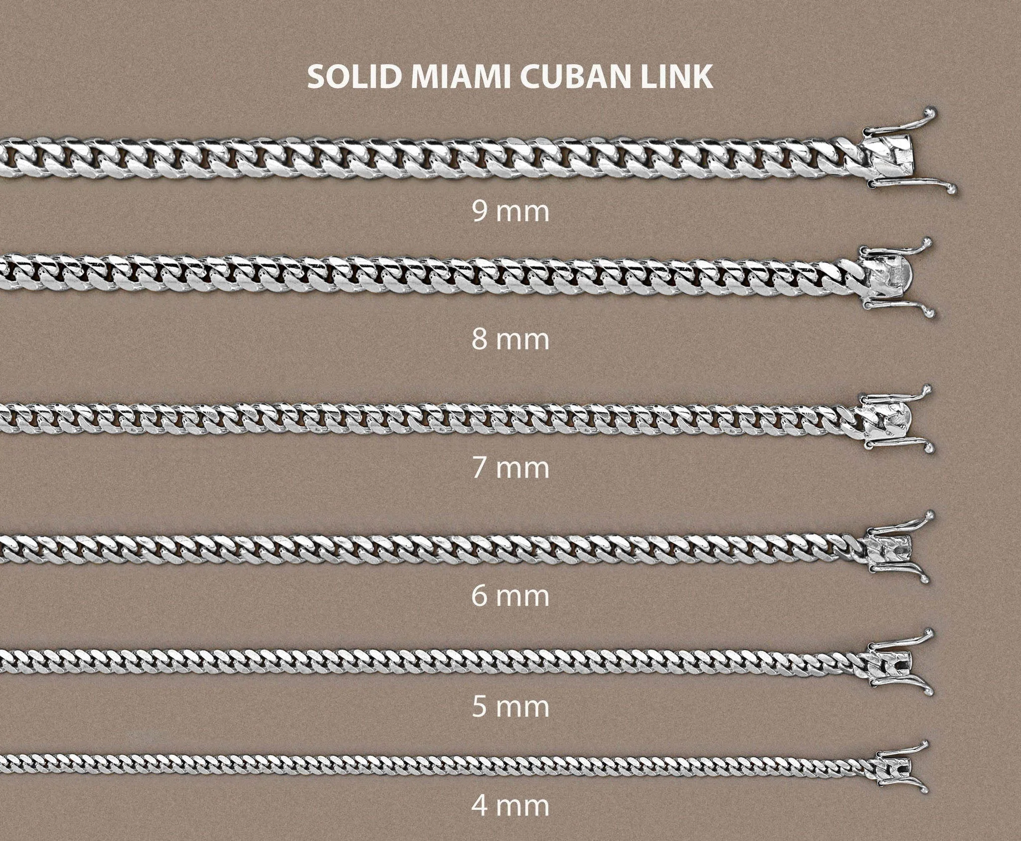 Womens White Gold Chain - Solid Miami Cuban Link 10K/14K Gold - Image 5
