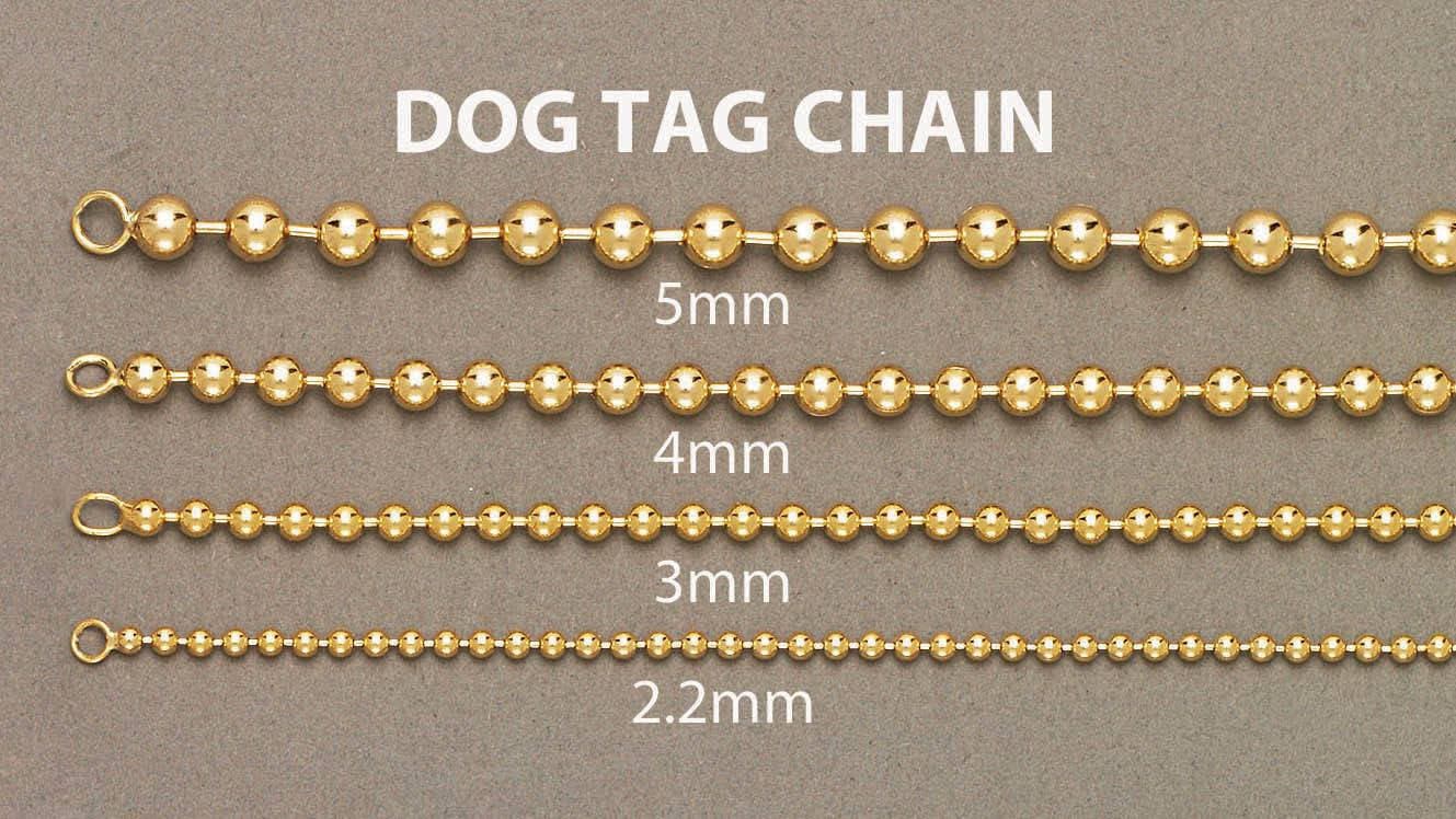 Mens Dog Tag Chain 10K Gold - Image 5