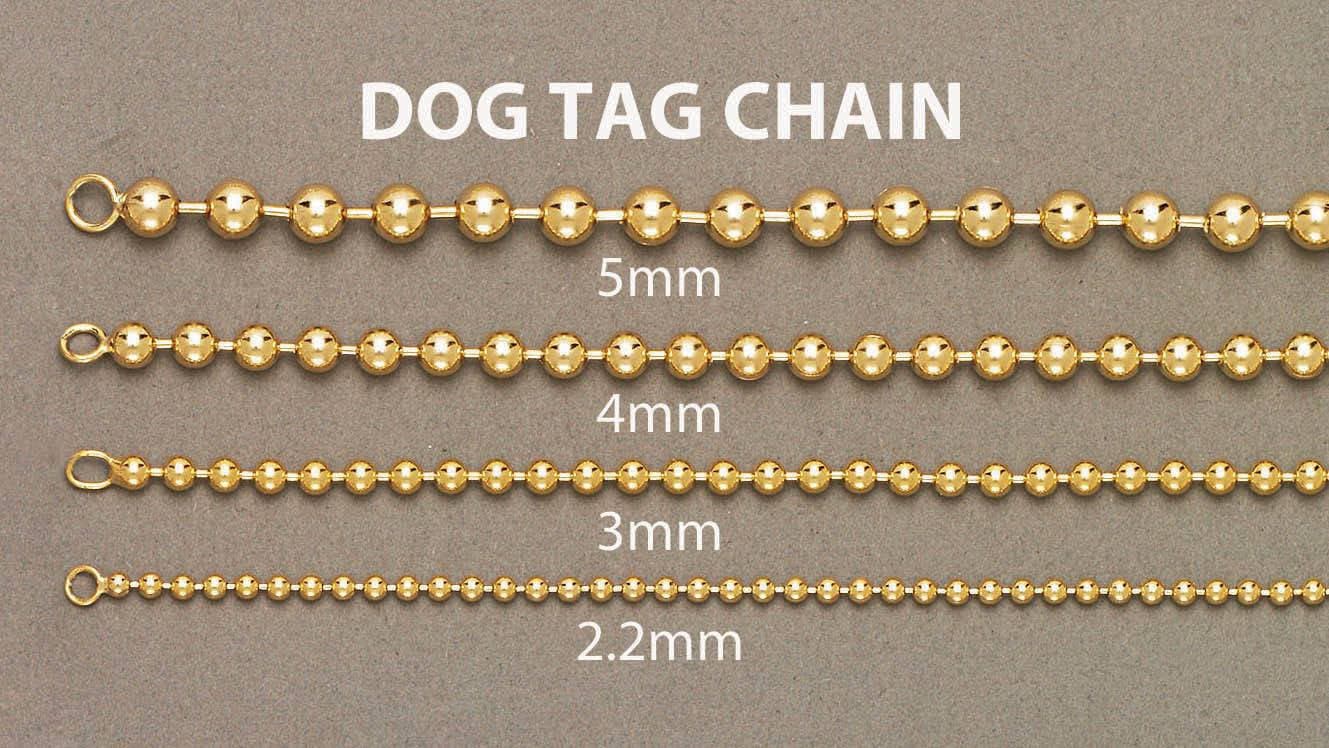 Dog Tag Chain 14K Gold - Image 5