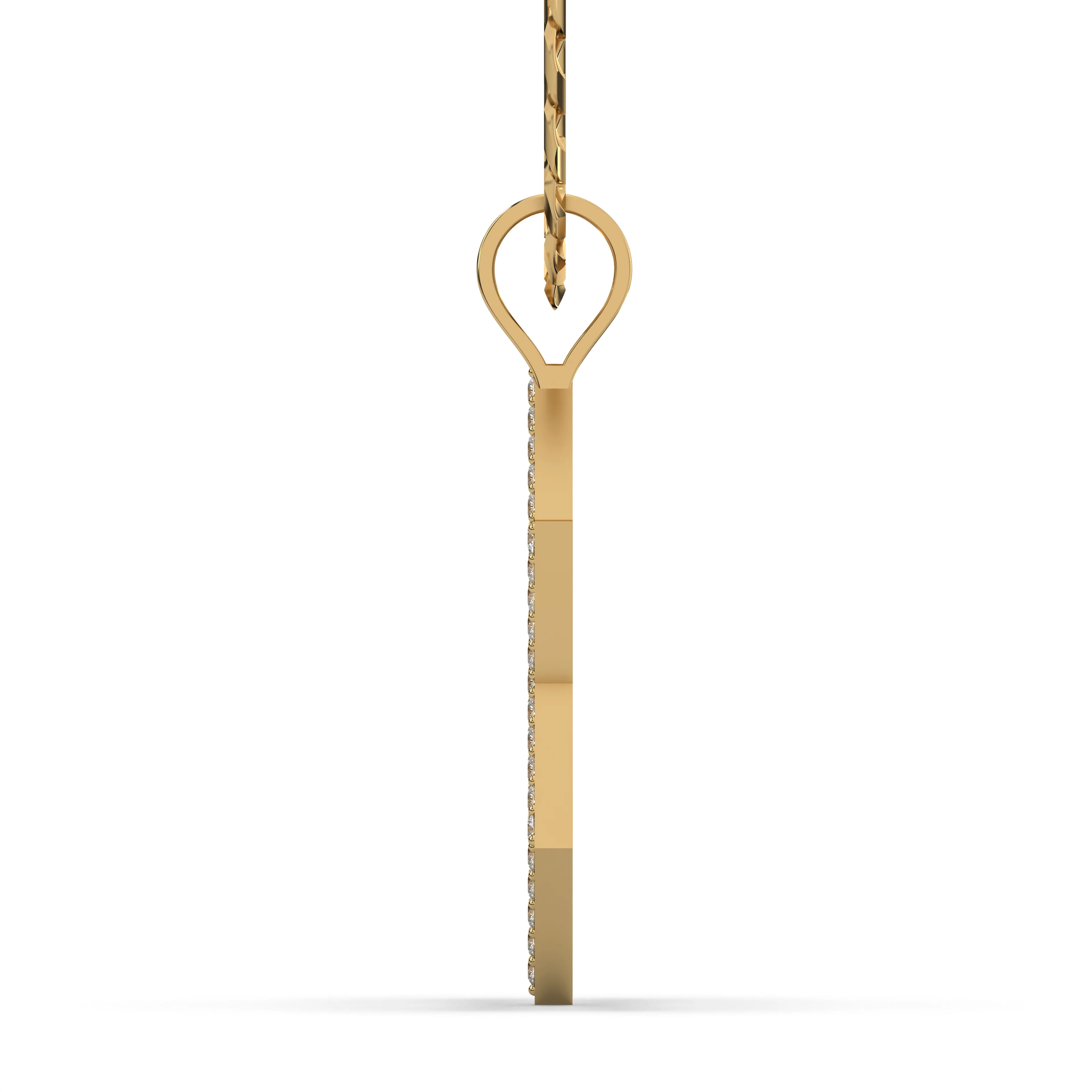 Men's VVS Lab Diamond Customizable Yellow Gold Star of David Necklace Pendant - Image 3