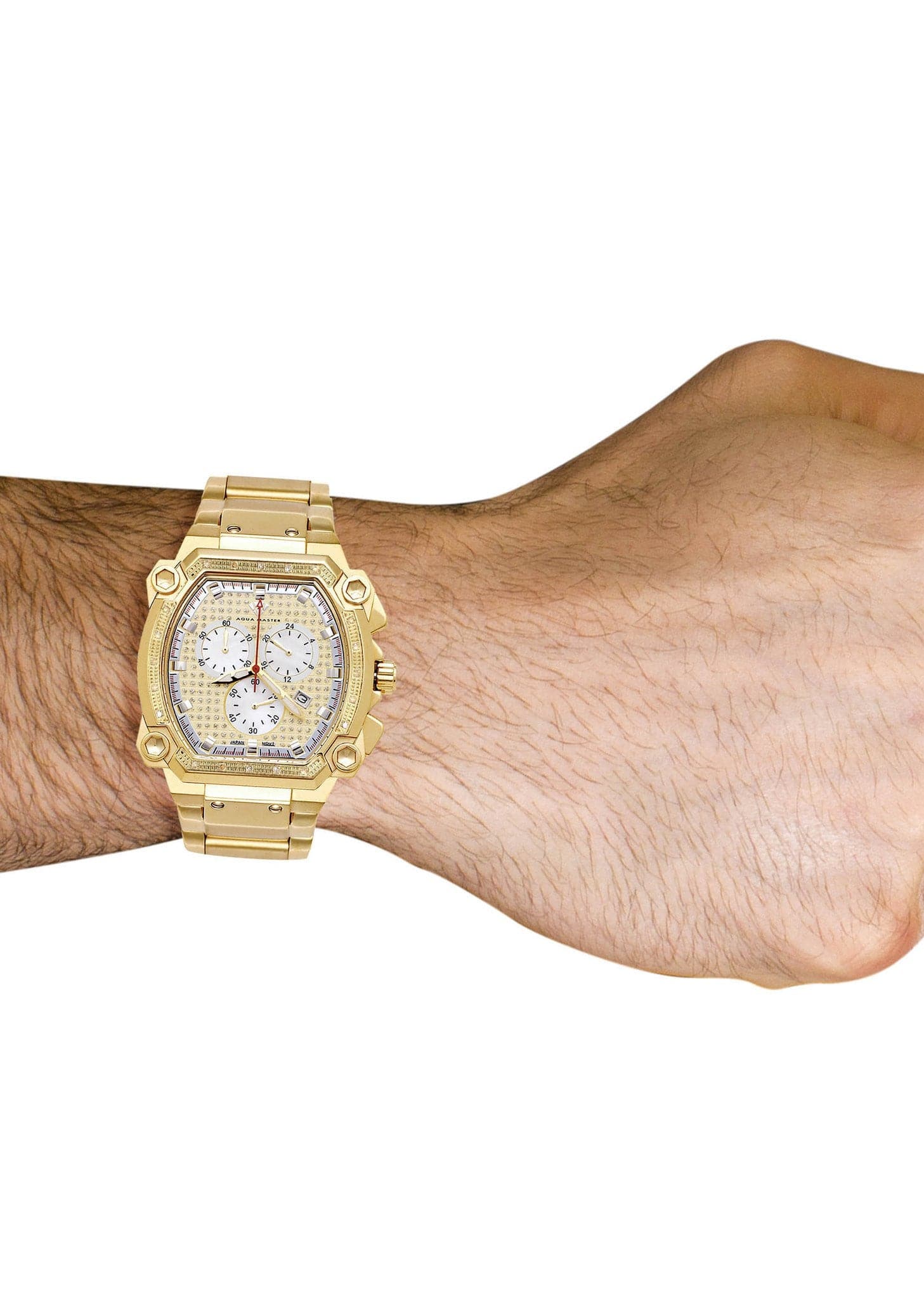 Mens Yellow Gold Tone Diamond Watch | Appx. 0.21 Carats - Image 4