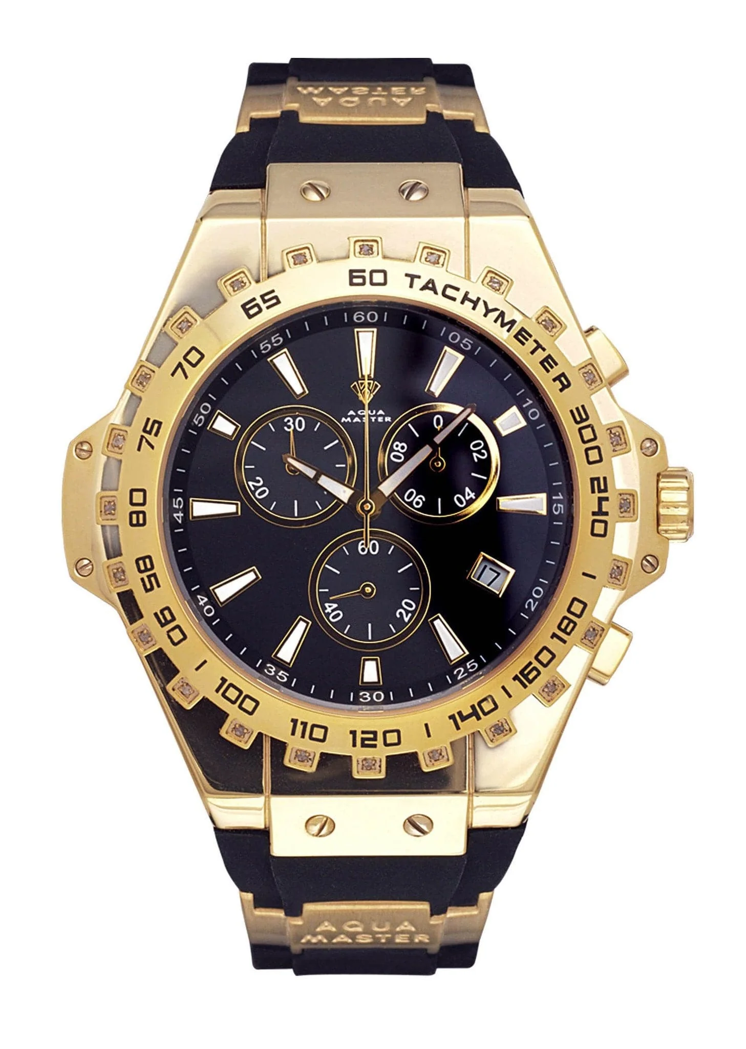 Mens Yellow Gold Tone Diamond Watch | Appx. 0.26 Carats