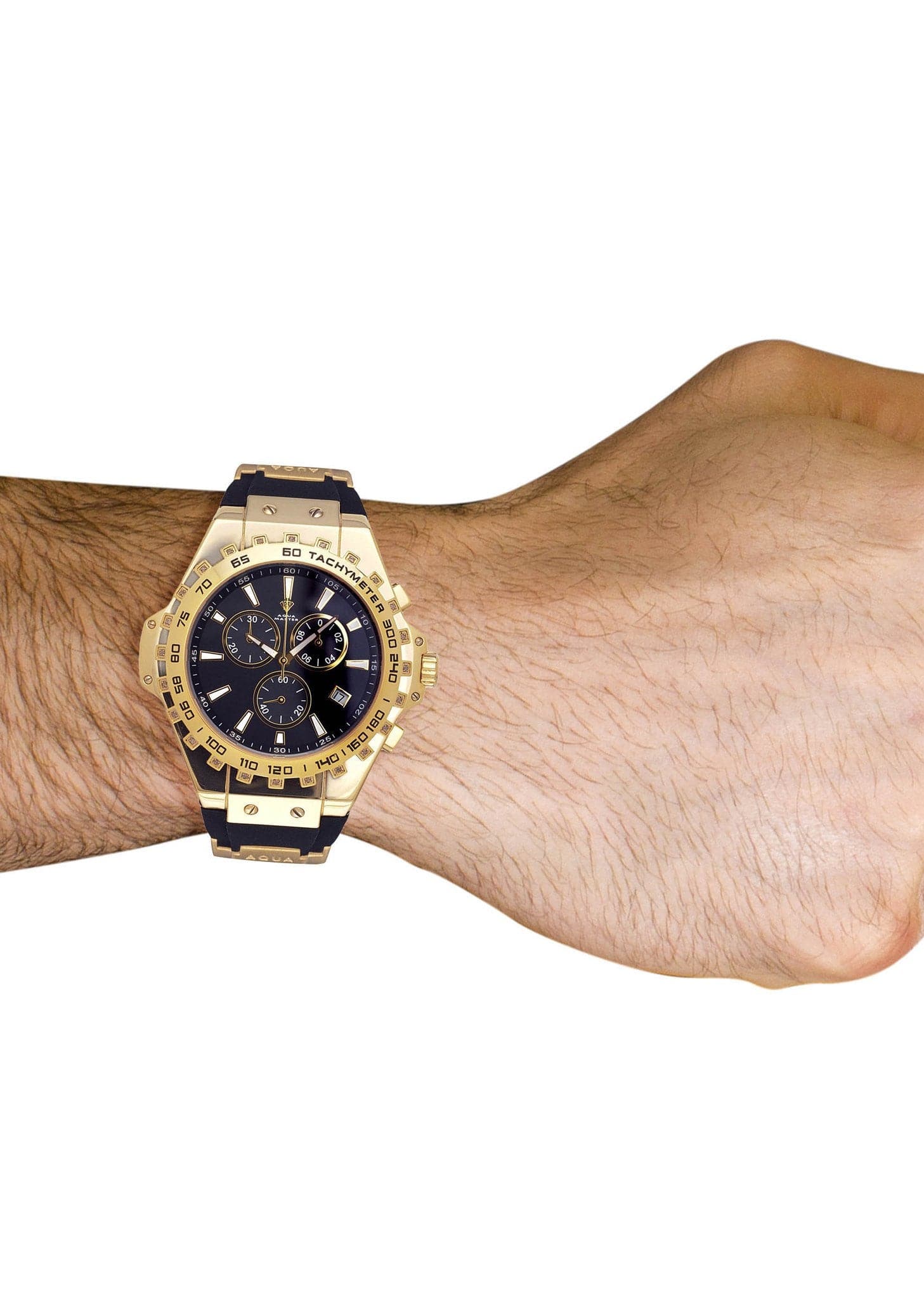 Mens Yellow Gold Tone Diamond Watch | Appx. 0.26 Carats - Image 4