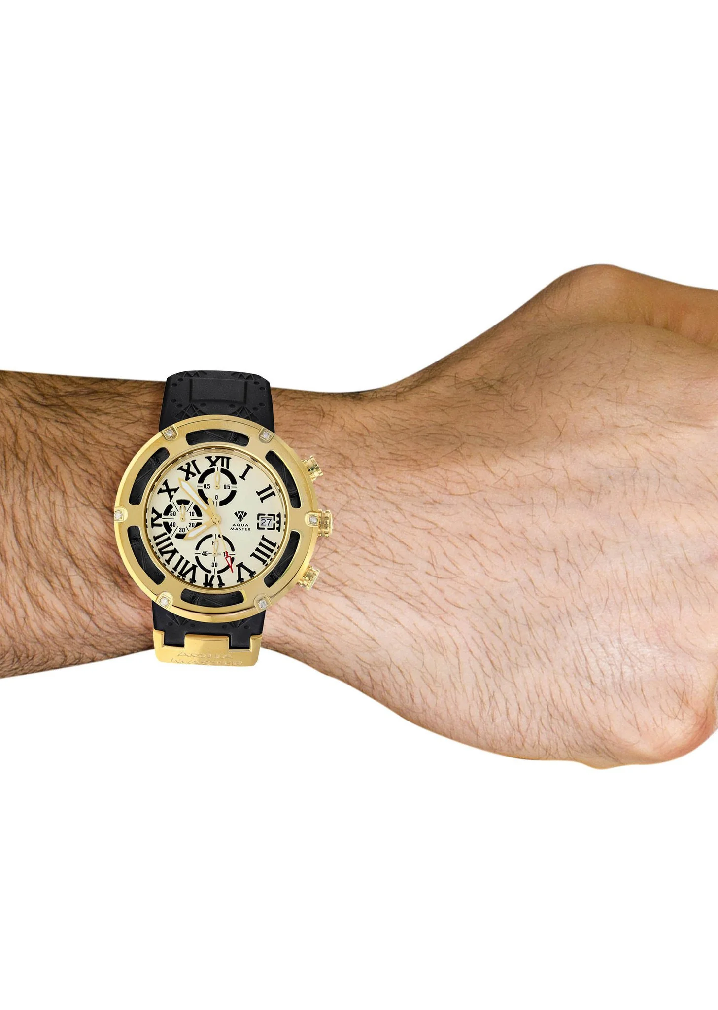 Yellow Gold Tone Diamond Watch | Appx. 0.26 Carats - Image 4